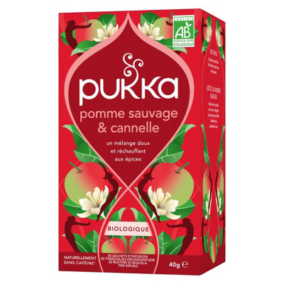 Pukka Thé pomme cannelle - Biologique et équitable - Boîte de 20 sachets
