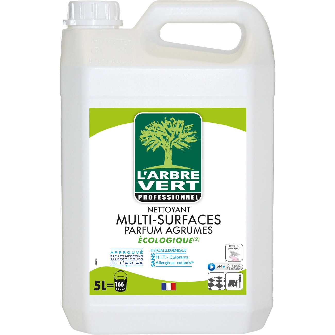 Arbre Nettoyant usages professionnel Ecologique parfum agrumes Bidon