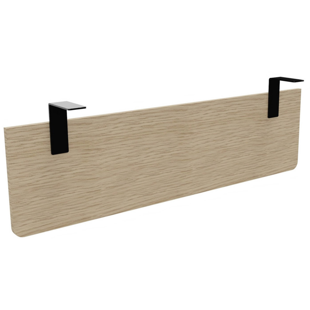Voile de fond E-Link / Biospace pour bureau L.140 cm - Chne - Fixations Noires