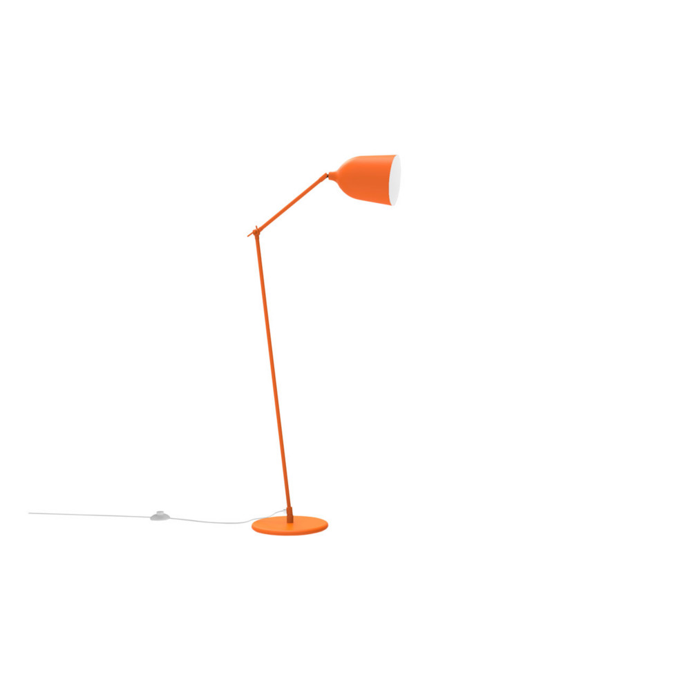 Aluminor Lampadaire Mekano - Ampoule Led E27 - 12W - Bras articul - Orange