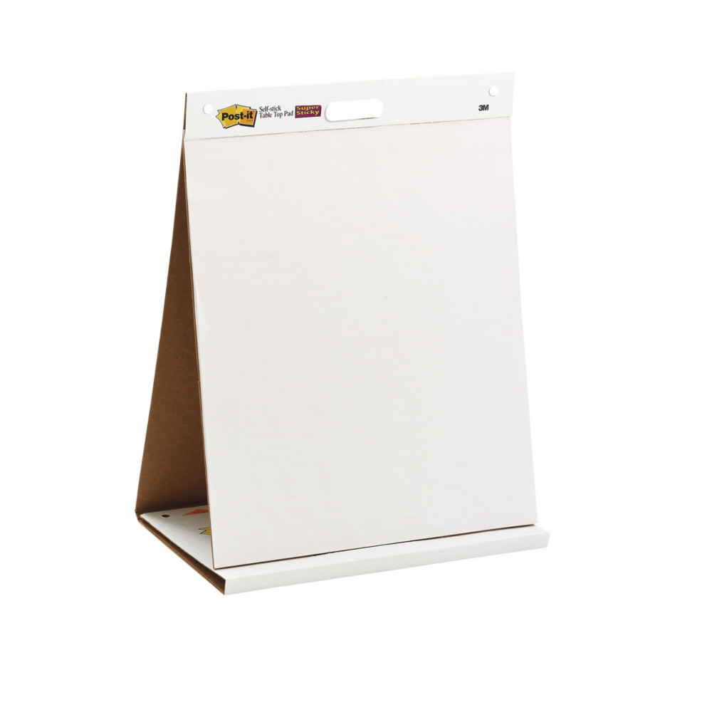 Post-it Bloc-notes tableau  feuilles mobiles sur table Meeting Charts 508 X 584 mm - 20 feuilles blanches