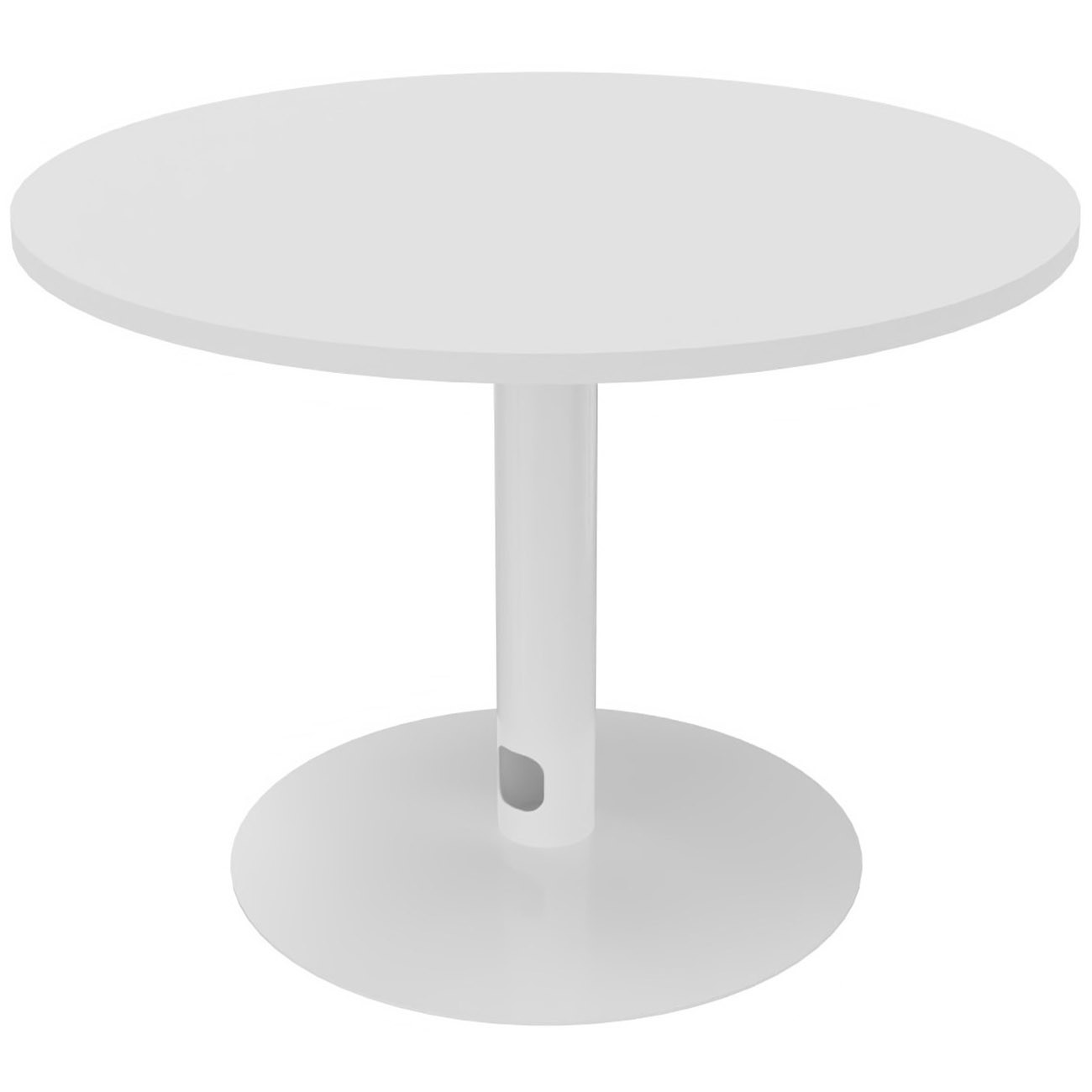 Table ronde 100 cm - Piètement tulipe Blanc - Plateau Blanc
