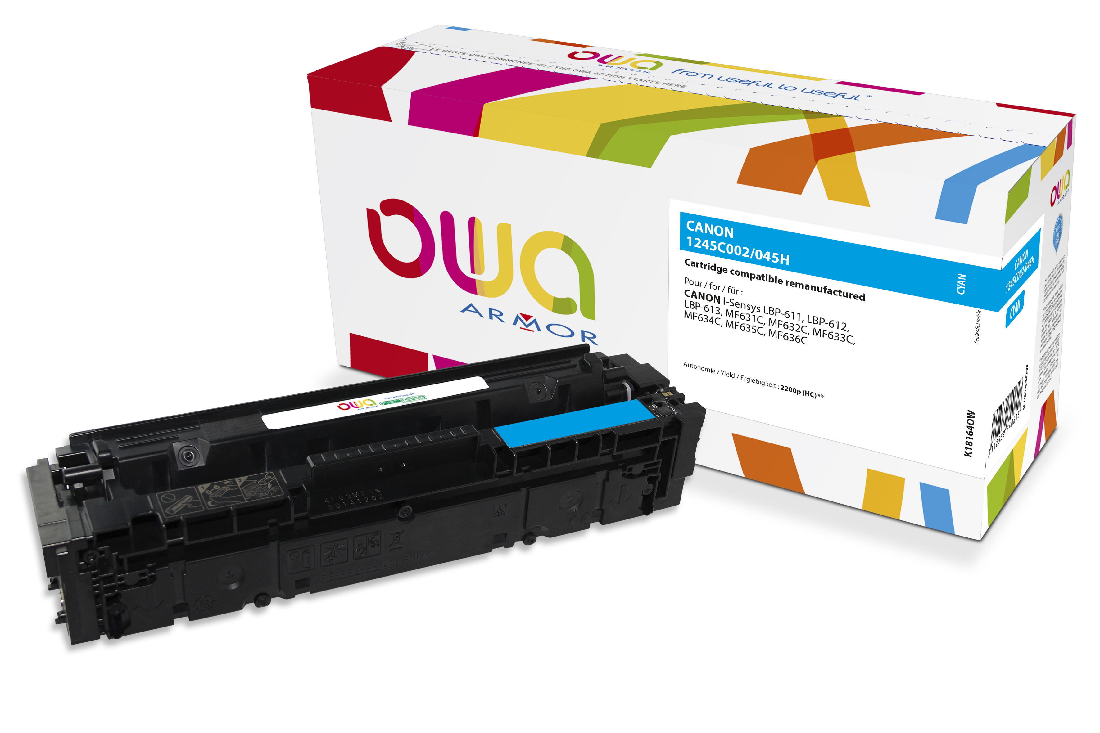 OWA Toner compatible CANON 1246C002 - 046H - K18164OW - Cyan