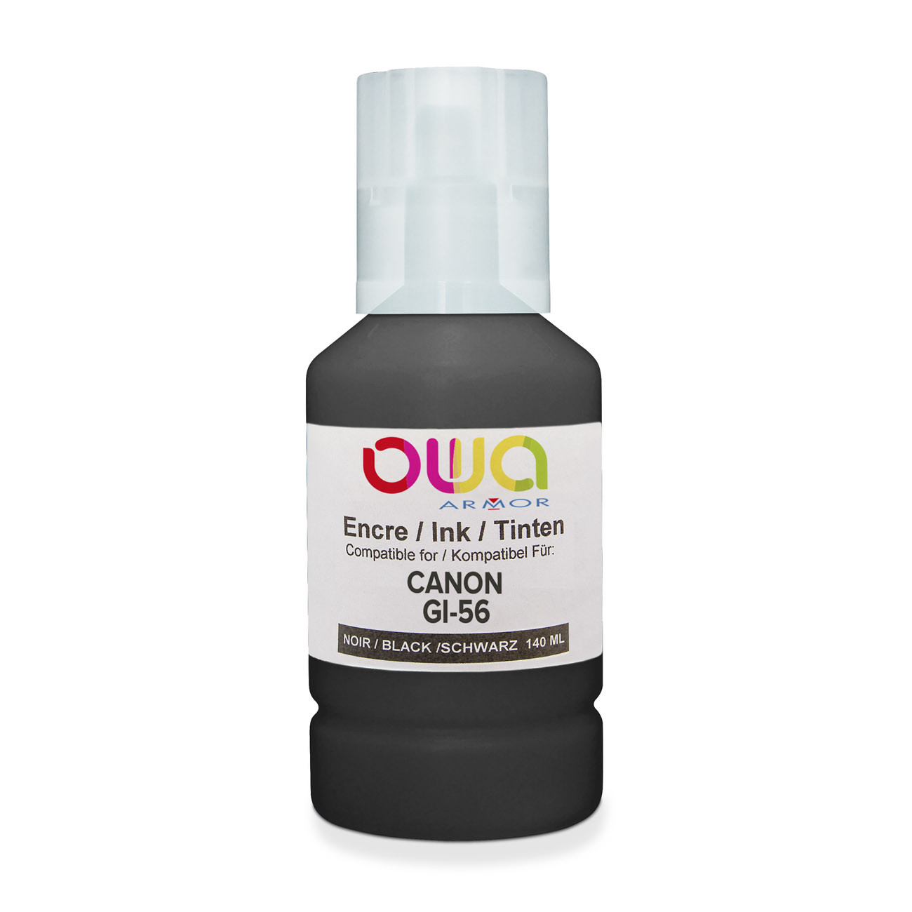 OWA Bouteille d'encre compatible CANON GI-56 - K46037OW - Noir
