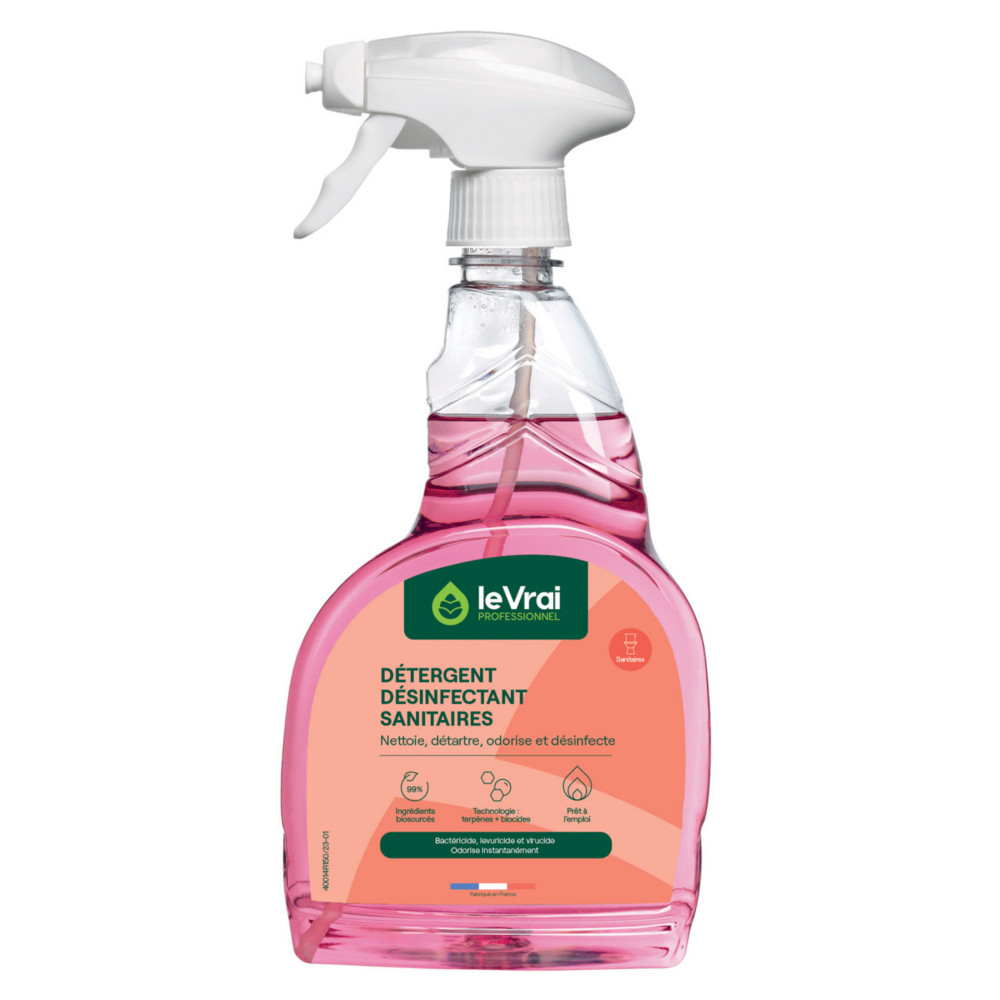 Le Vrai Dtergent dsinfectant sanitaire - Parfum fleural - 750 ml