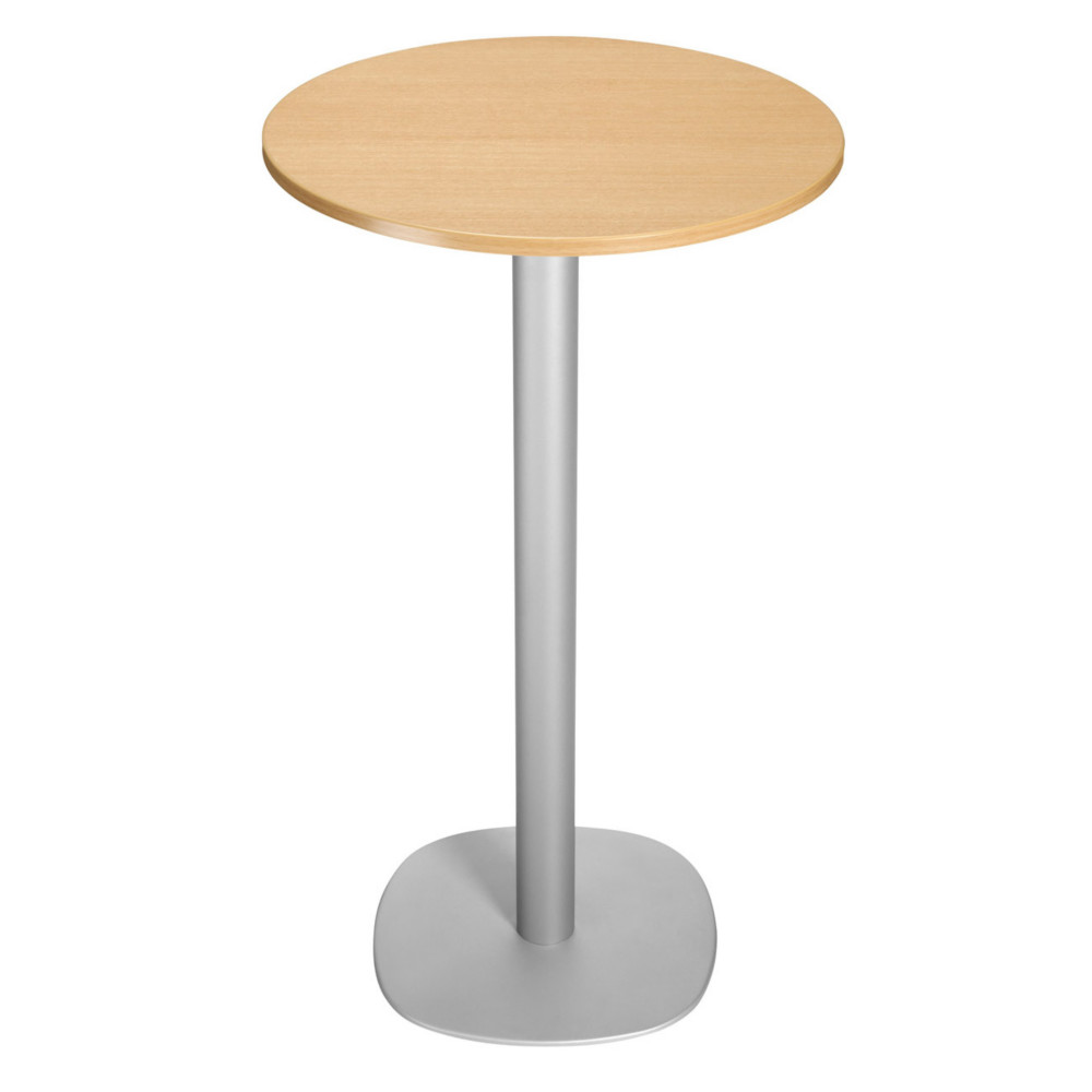 Guridon Cafteria NewLine rond .60 x H.110 cm - Plateau Htre - Pied Aluminium