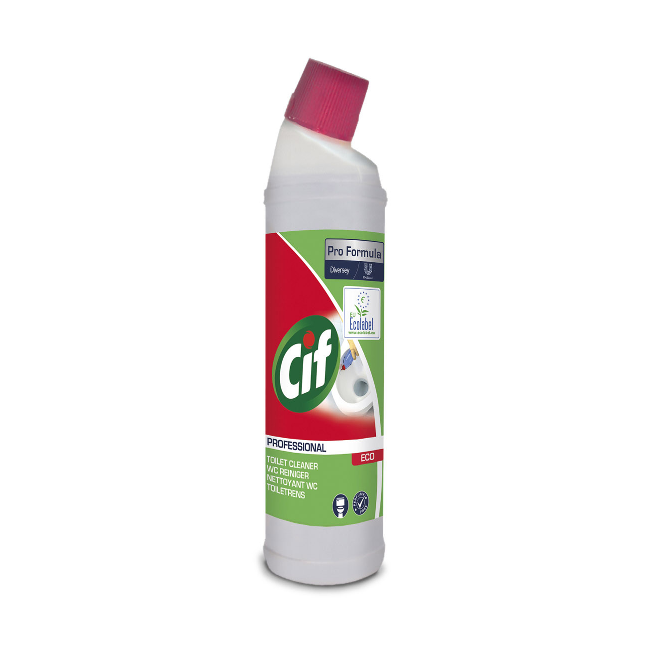 Cif Professionnel Eco Détartrant Toilettes WC et Sanitaires - Gel Anticalcaire - Flacon 750 ml