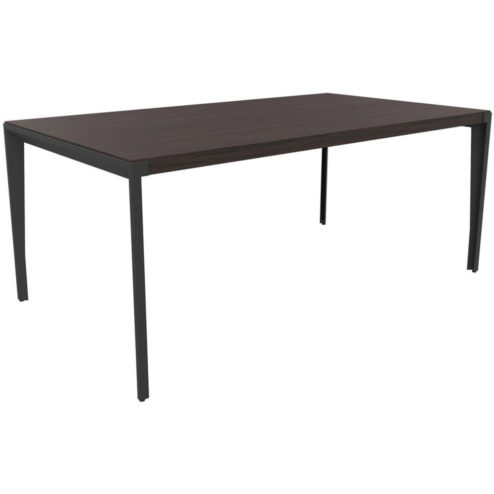 Bureau de direction Arold L.180 x P.100 cm - Placage bois Ebne - Pitement mtal gris