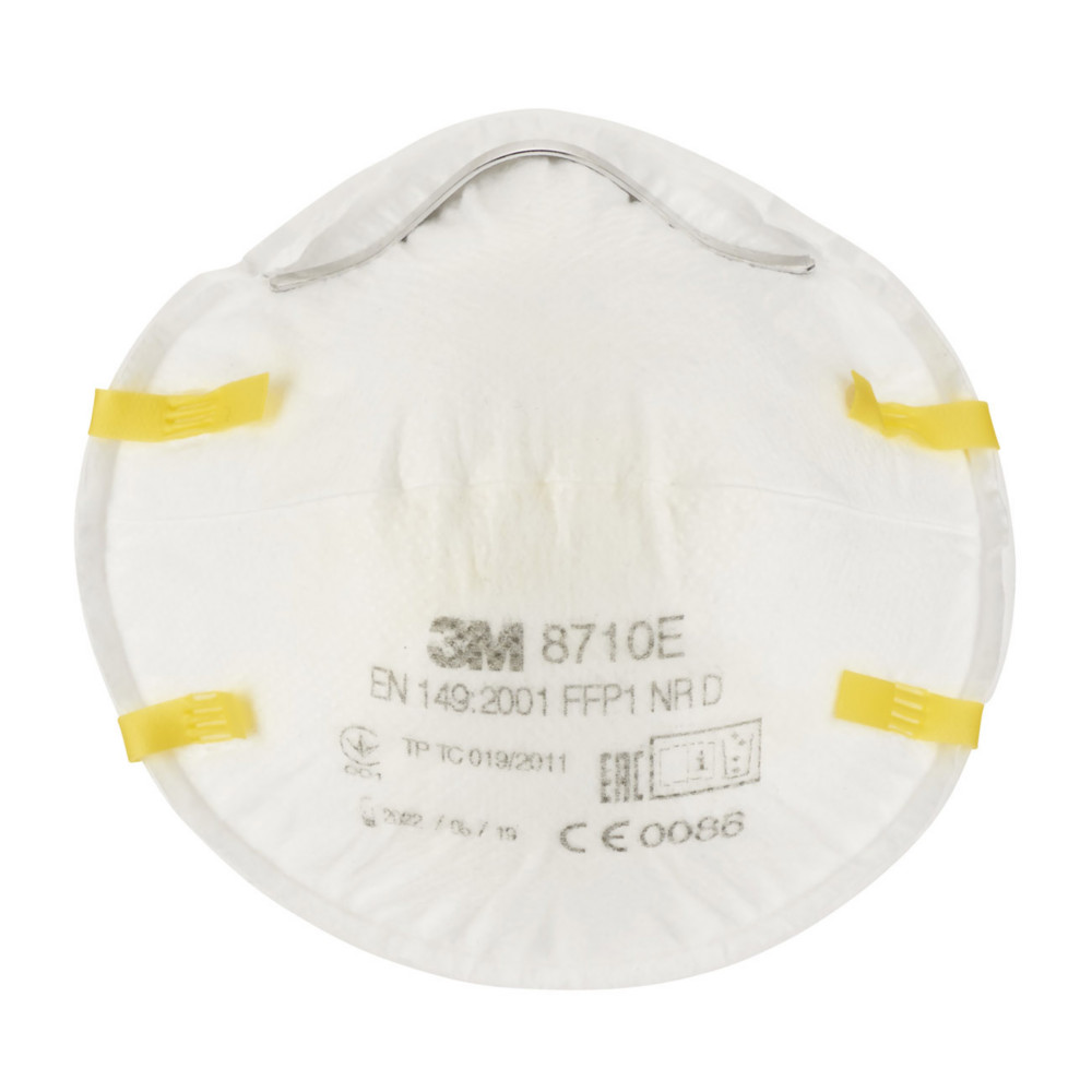3M Masque anti poussire 8710 sans soupape - FFP1 - Blanc - Lot de 3