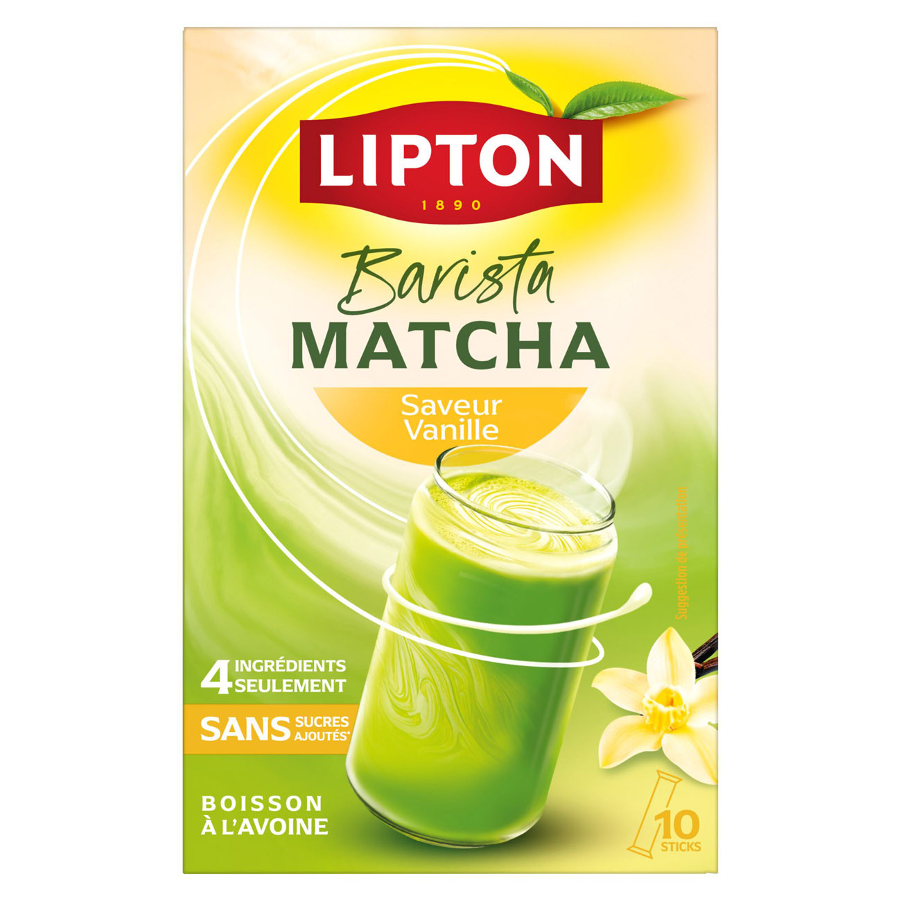 Lipton barista matcha saveur vanille 10 sticks - vue 2