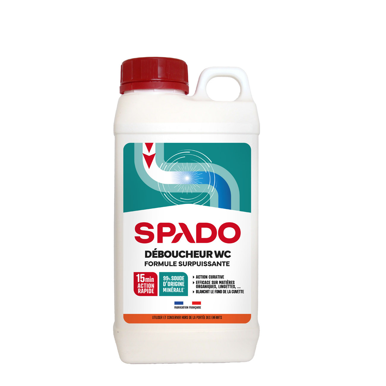 Spado Déboucheur microbilles pour sanitaires - Bidon de 1 kg