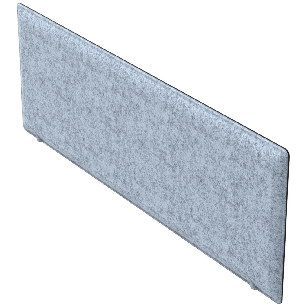 Panneau-Ecran Acoustique Moody pour Bureau L. 140 x l. 40 cm - PET recycl Bleu Azur - Fixation Blanche