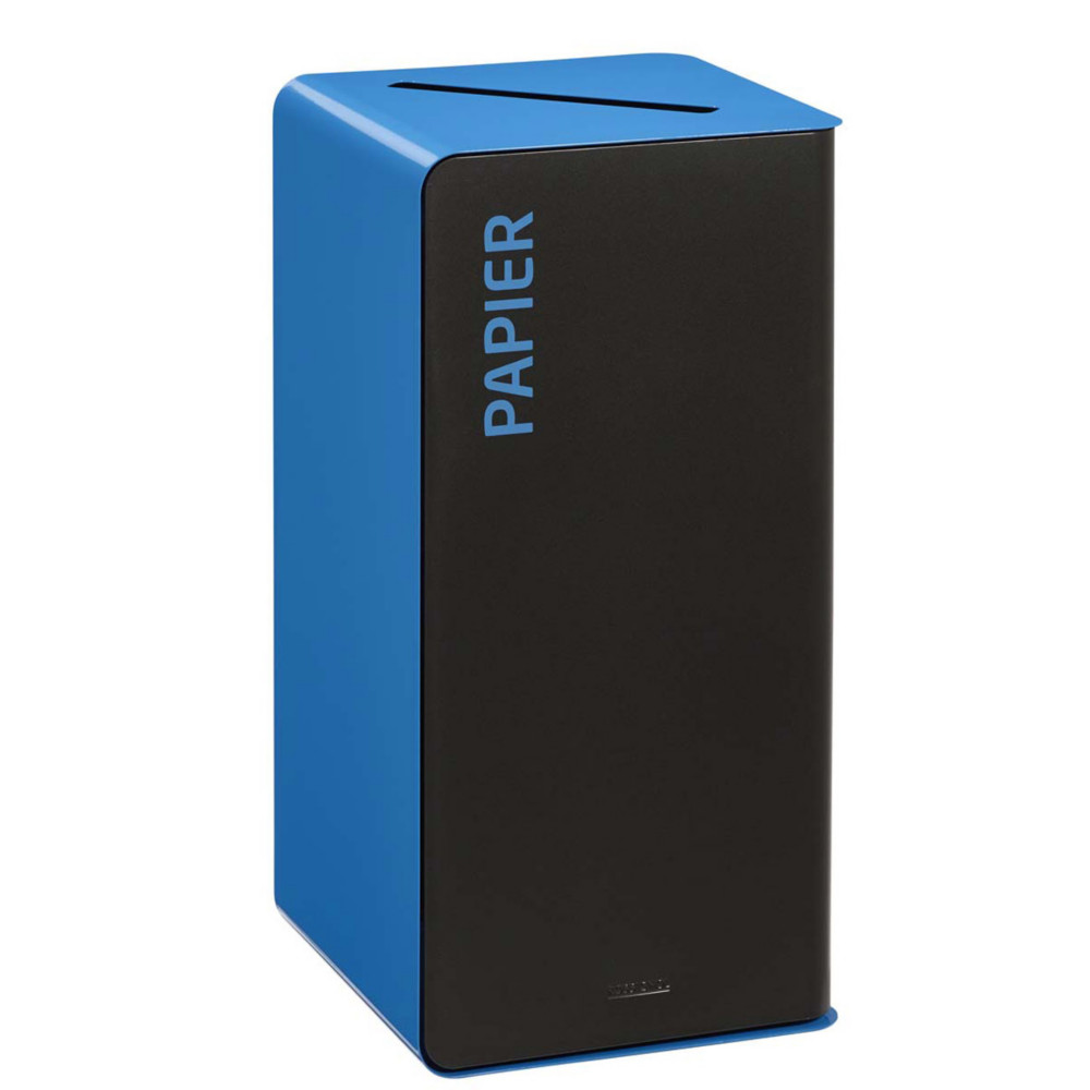 Rossignol Poubelle de tri slectif Cubatri papier - 40L - Bleu corps Noir