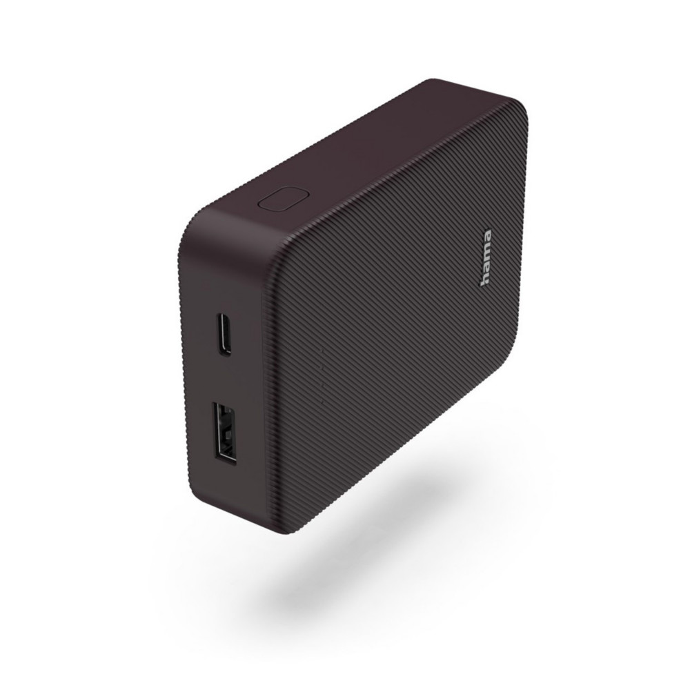 Hama Batterie externe portable Power Pack Colour 10 - Powerbank chargeur 10 000 mAh - 2 ports USB - Prune