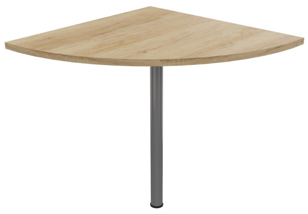 Angle de liaison arrondi 90 Biospace - Cts 80 cm - Plateau Chne Nebraska - Pied tube Aluminium