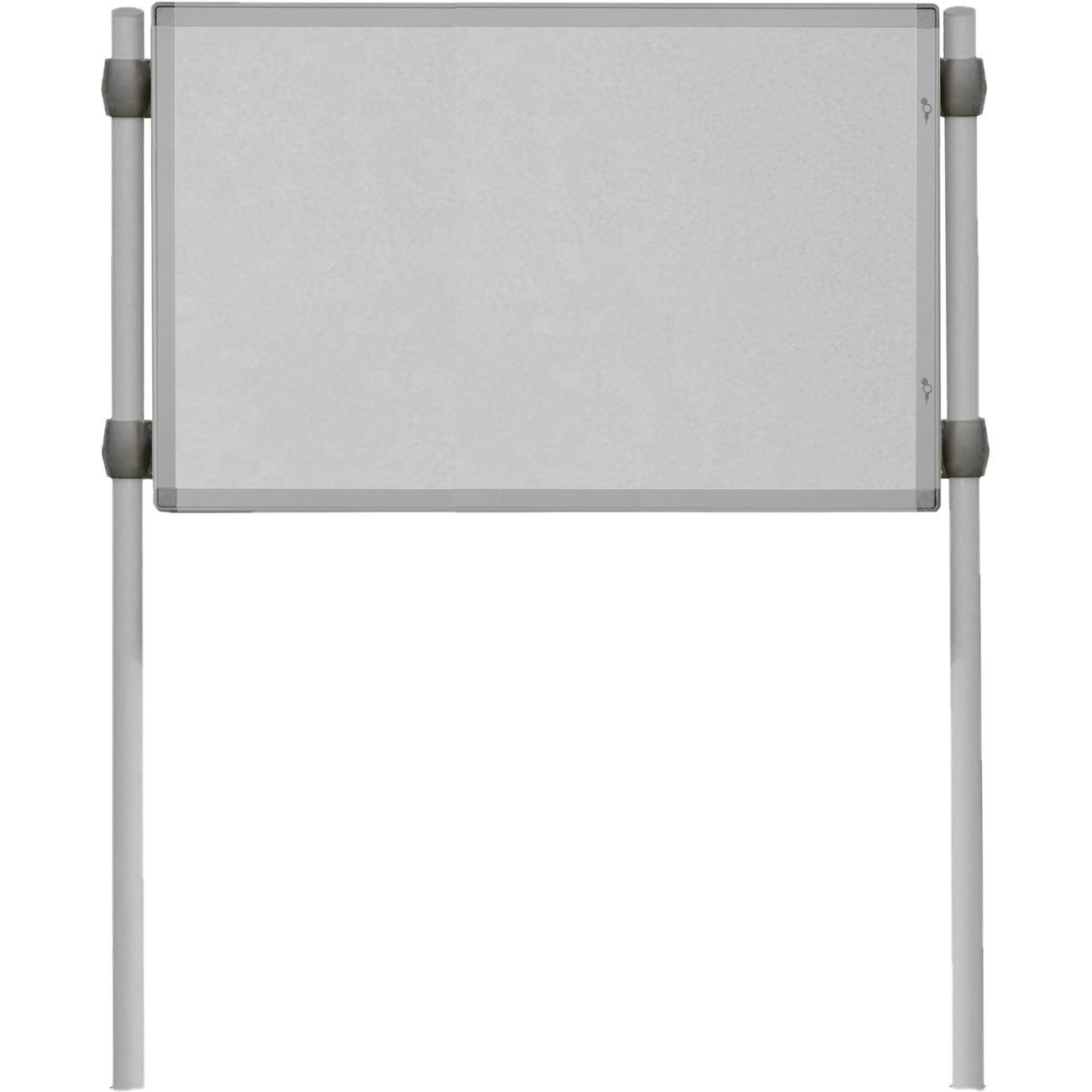 Planorga Vitrine d'extérieur NF Antares 12 feuilles - Cadre aluminium - Pieds scellés