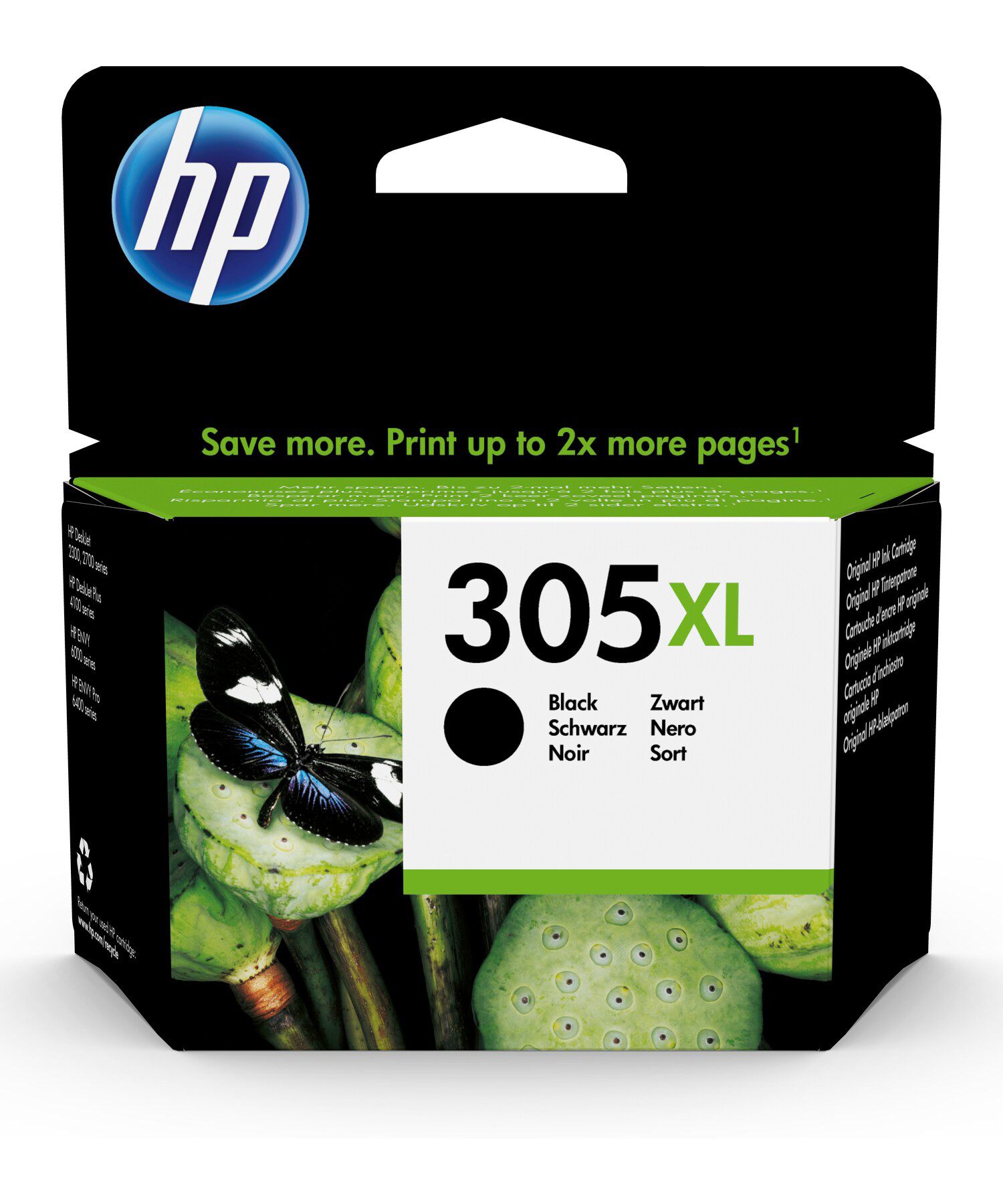 HP 305XL Cartouche d'encre authentique grande capacité 3YM62AE - Noir