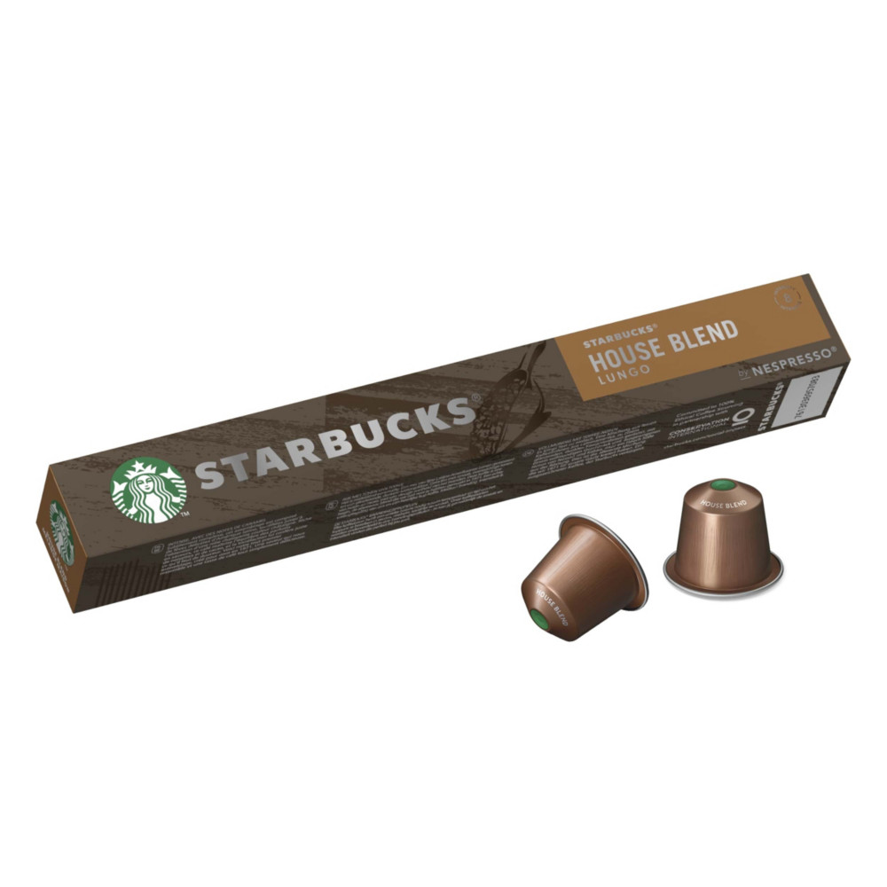 Starbucks Caf Long House Blend pour machine Nespresso - Intensit 8 - Paquet 10 capsules