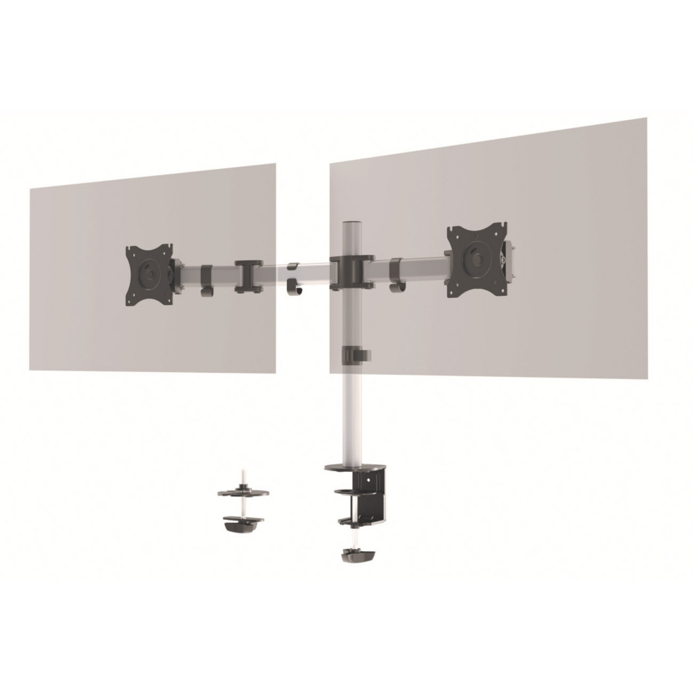 Durable Bras support cran double articul Select - Argent mtallis