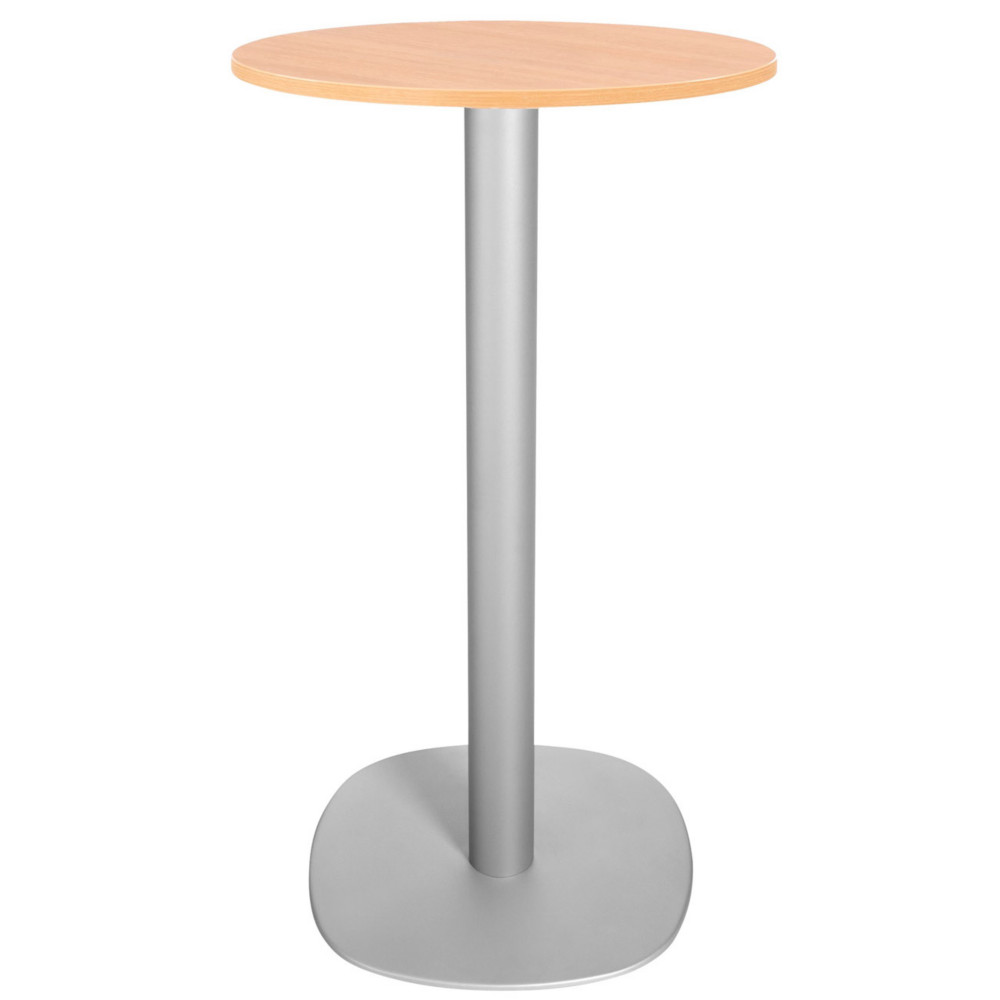 Guridon Cafteria NewLine rond .60 x H.110 cm - Plateau Chne - Pied Aluminium