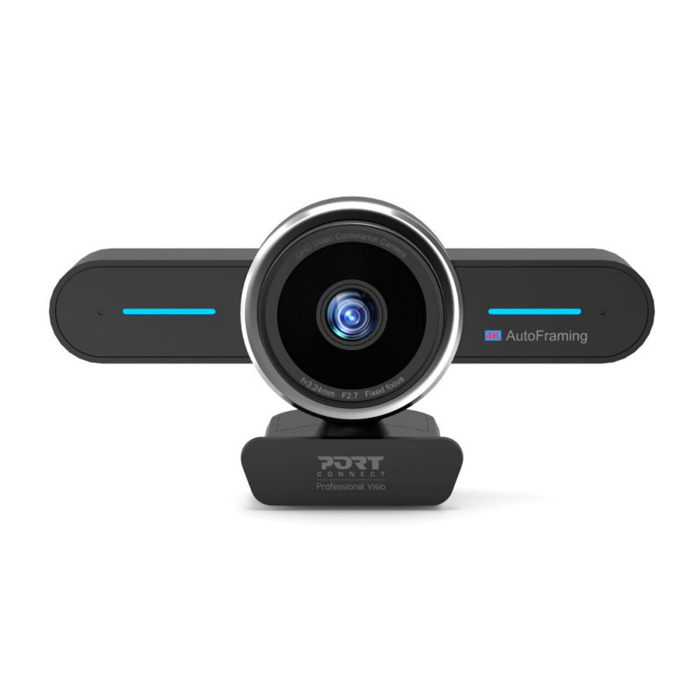 Port Connect Mini camra 4K pour confrence avec recadrage automatique IA et son omnidirectionnel - 5 personnes - Noir