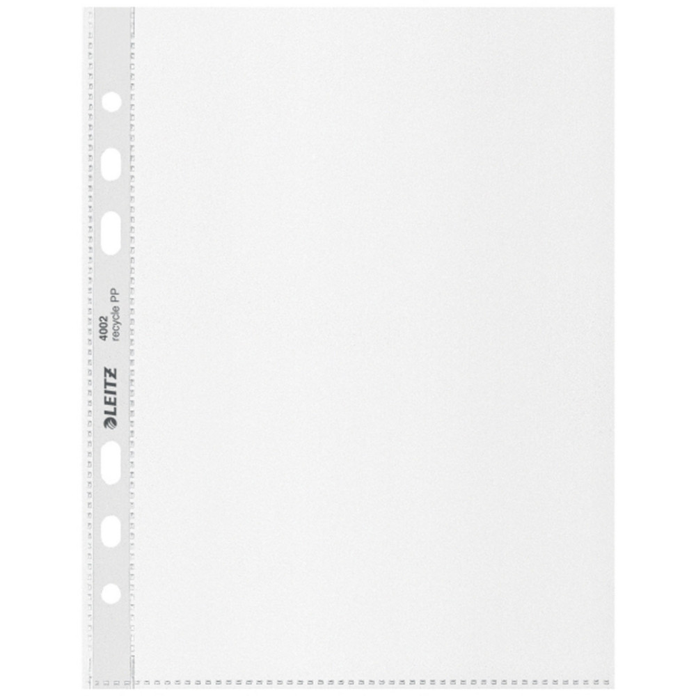 Leitz Recycle Pochettes perfores transparentes A5 en polypropylne 100 microns recyclable - Paquet de 25