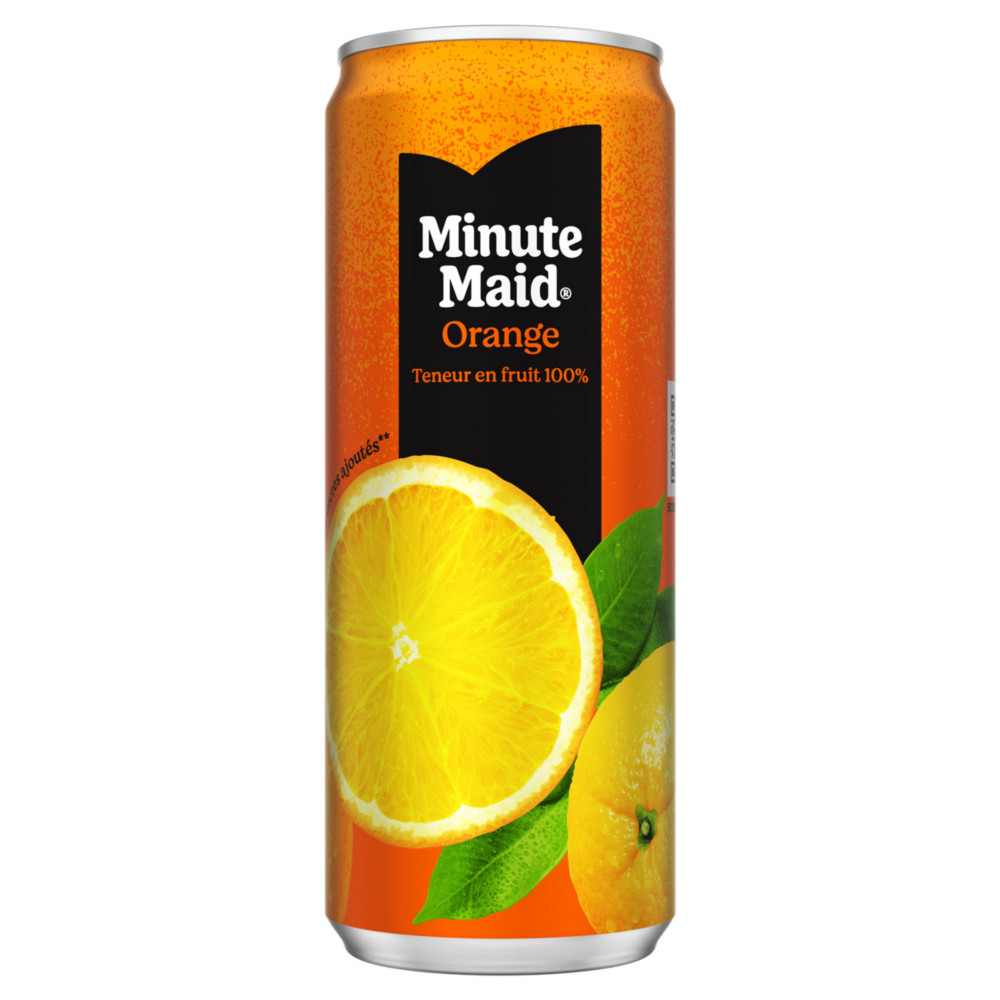 Minute Maid Jus dorange 100% pur jus  Canettes slim 33 cl - Lot de 24