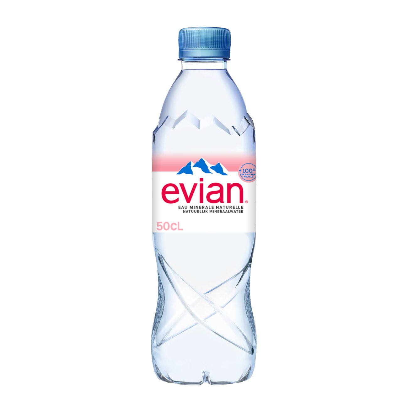 Evian Eau minérale naturelle - Eau plate - Lot 24 bouteilles 50 cl