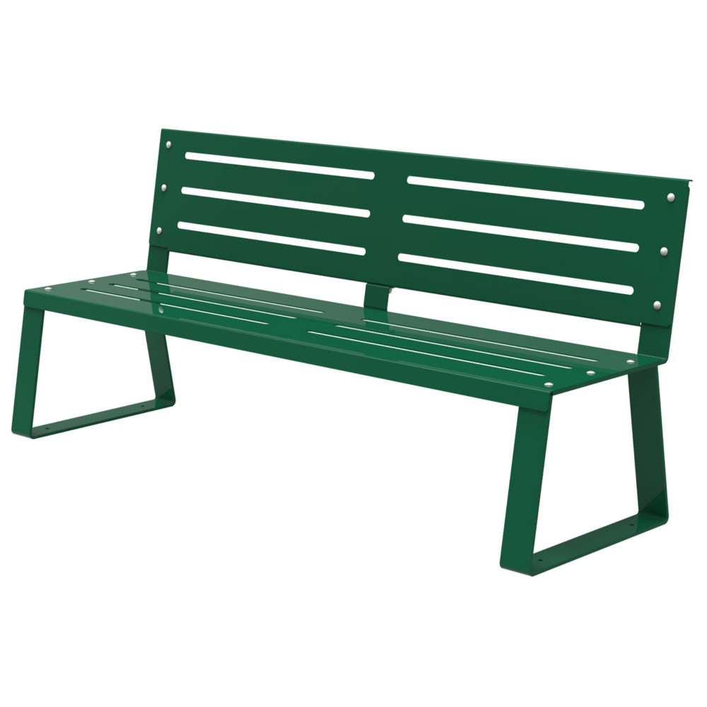 Banc  fixer Ballade L.180 cm En mtal Vert mousse
