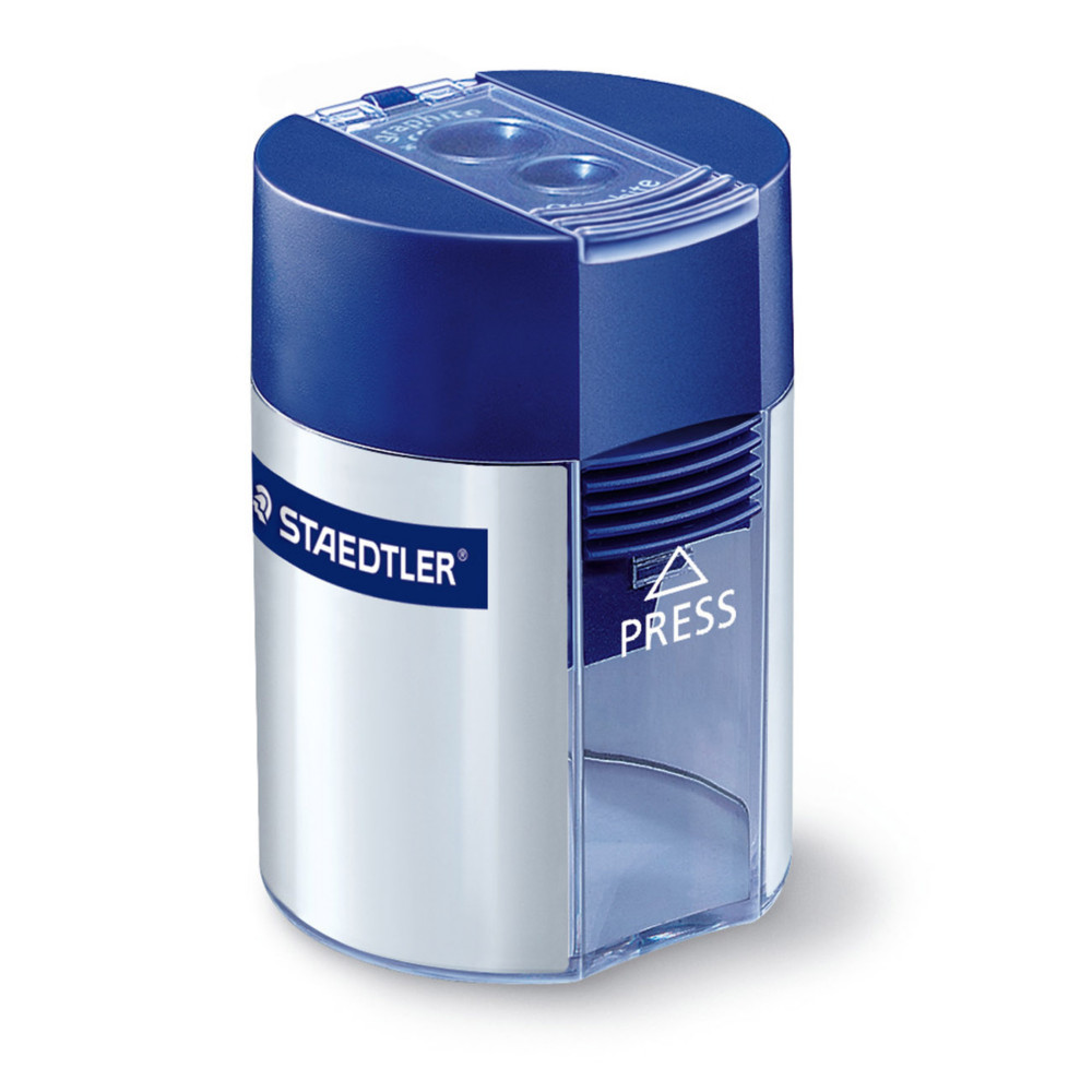 Staedtler 512 2orifices taille-crayons 8,2mm et 10,2mm orifices bleu et argent
