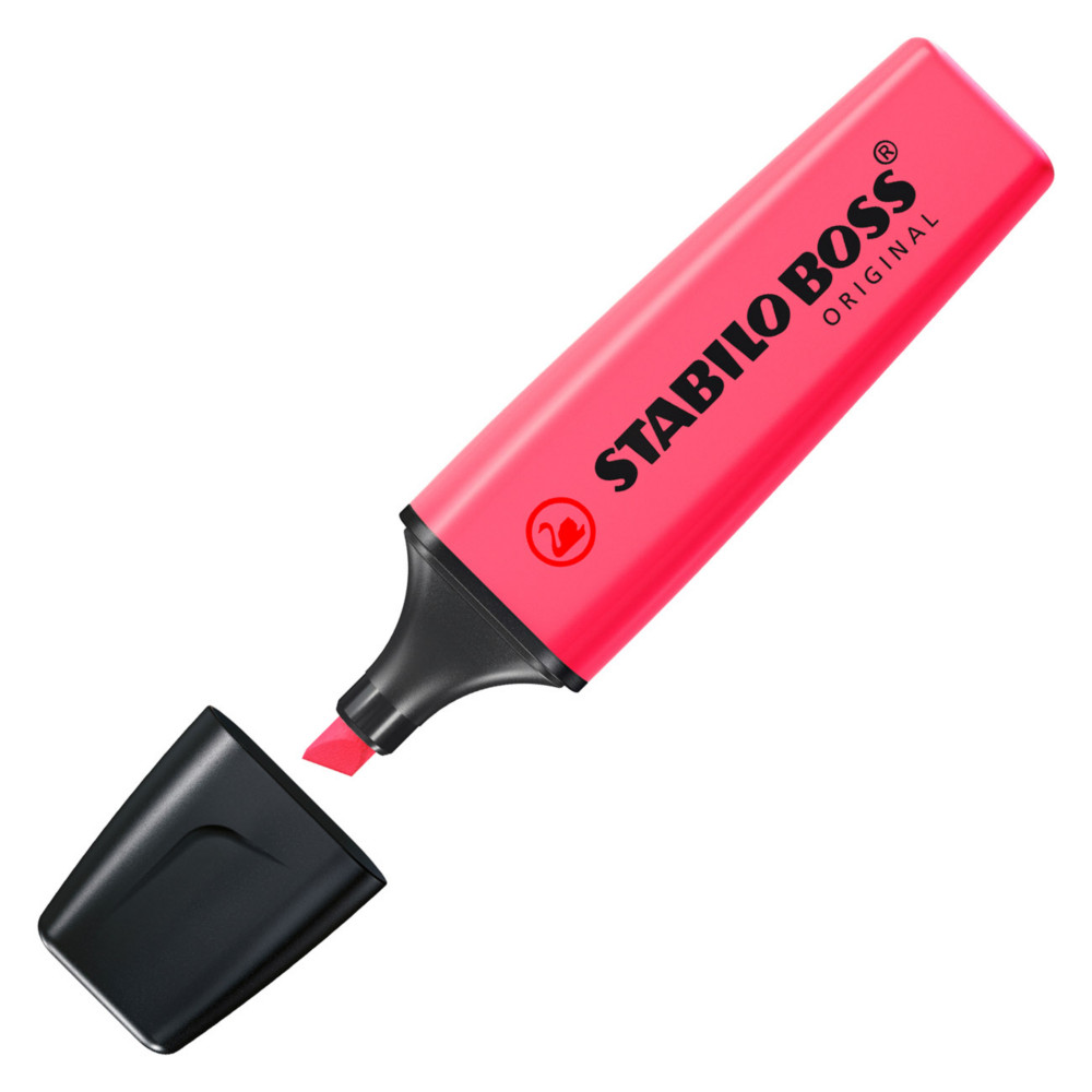 STABILO BOSS ORIGINAL Surligneur pointe biseaute 2 et 5 mm - Rose