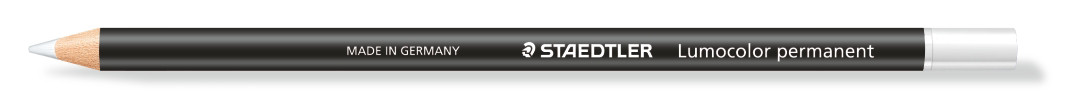 Staedtler Crayon marqueur permanent Lumocolor Glasochrom - Blanc - Boîte de 12