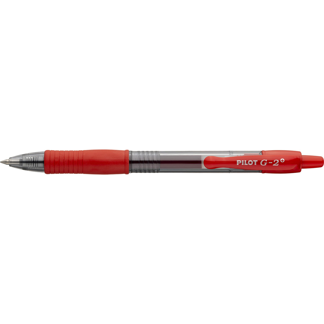Pilot G2+ Stylo roller encre gel rétractable pointe fine 0,5 mm rouge