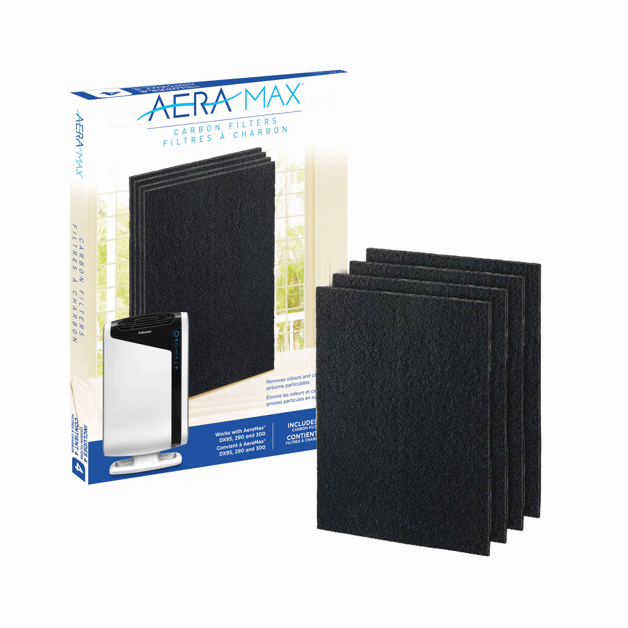 Fellowes Pack de 4 Filtres Carbone pour Purificateur d'air DX95 - vue 2