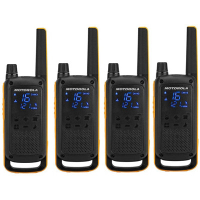 Motorola Talkabout T82 Extreme Quad Pack radio bidirectionnelle 16 canaux Noir, Orange
