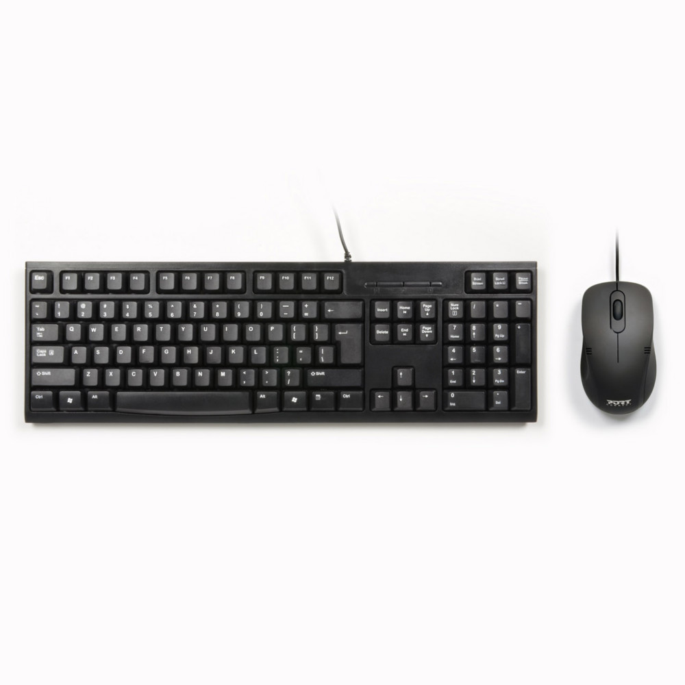 Port Connect Pack clavier-souris filaire USB-A - AZERTY - Noir