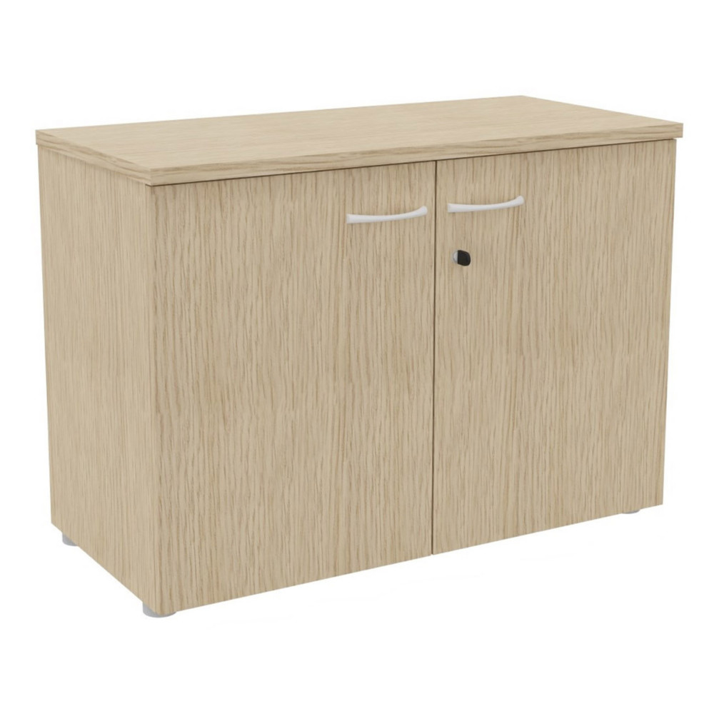Armoire basse portes battantes L.100 x P.48 x H.72 cm - Chne