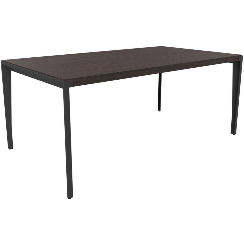 Bureau de direction Arold L.160 x P.100 cm - Placage bois Ebne - Pitement mtal gris