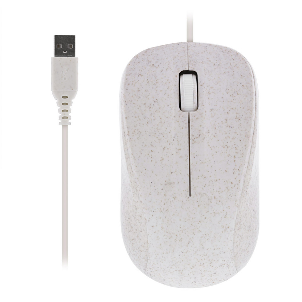 TNB Souris filaire ambidextre ECO en bio plastique - USB - Gris