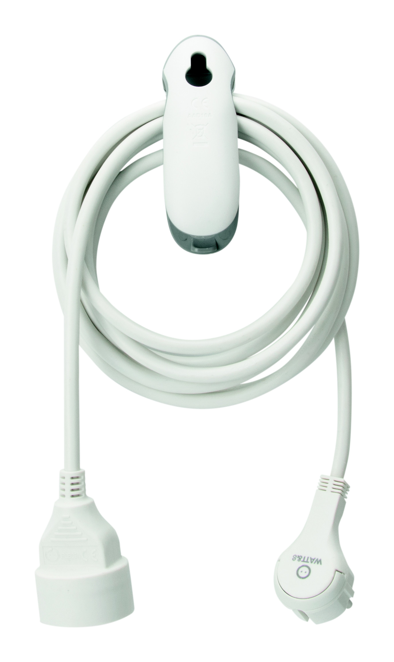 Watt & Co Rallonge éléctrique avec clip - Blanc - 3 m