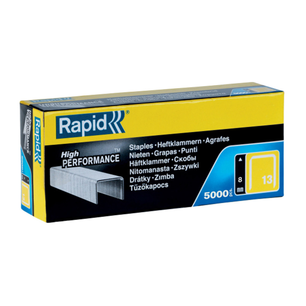 Rapid Agrafes N 13 High Performance (13/8) fil d'acier galvanis - Bote de 5000