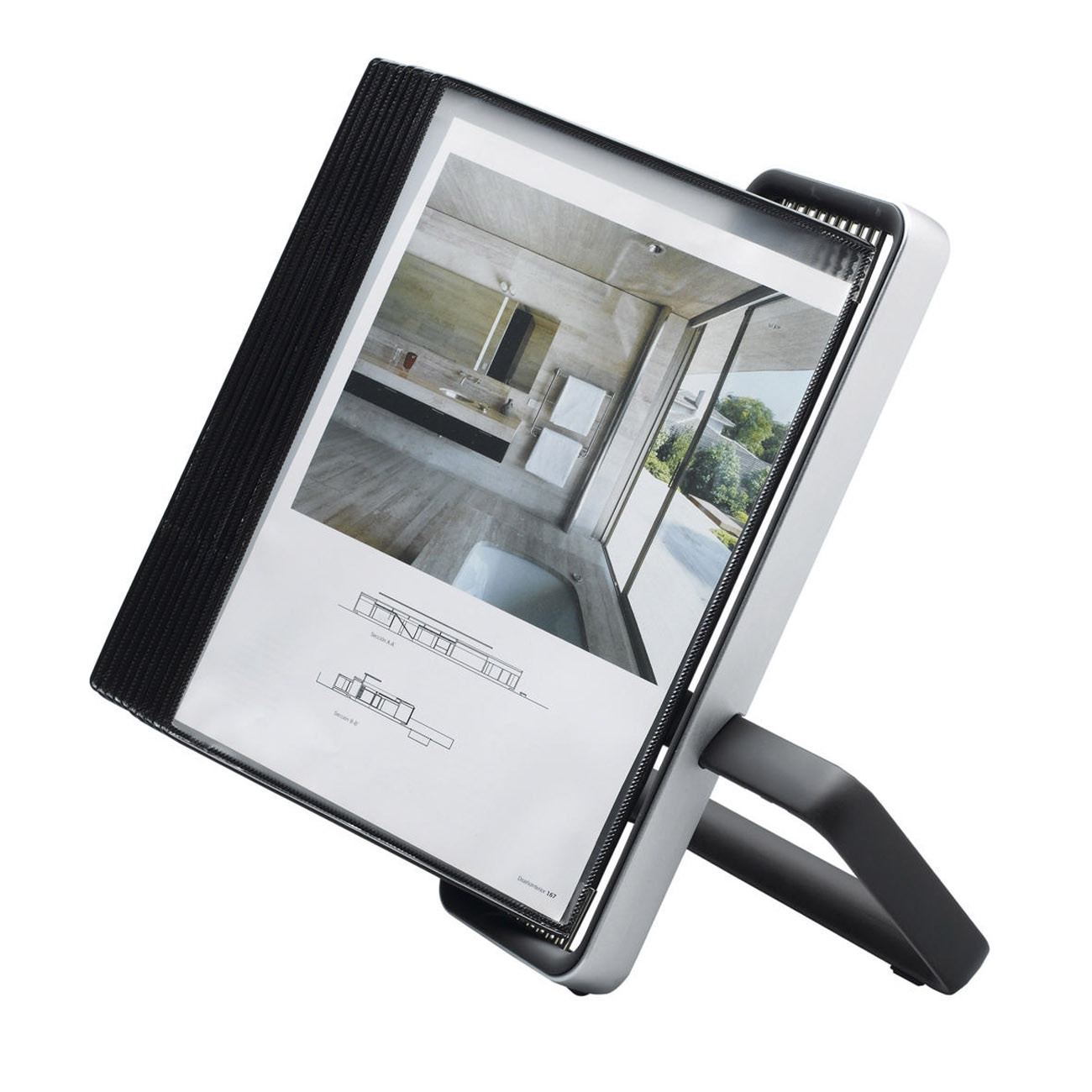 Djois+Kit+pupitre+de+presentation+VEO+-+A4+-+10+Poches+-+Cadre+aluminium