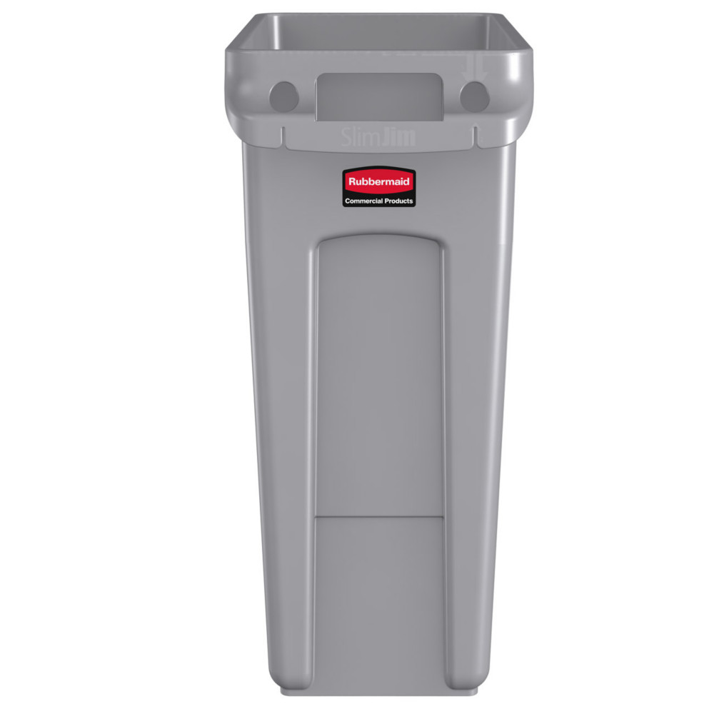 Rubbermaid Commercial Products Slim Jim collecteur gris clair 60litres 279x587x632mm