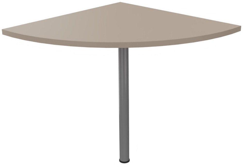 Angle de liaison arrondi 90 Biospace - Cts 80 cm - Plateau Argile - Pied tube Aluminium