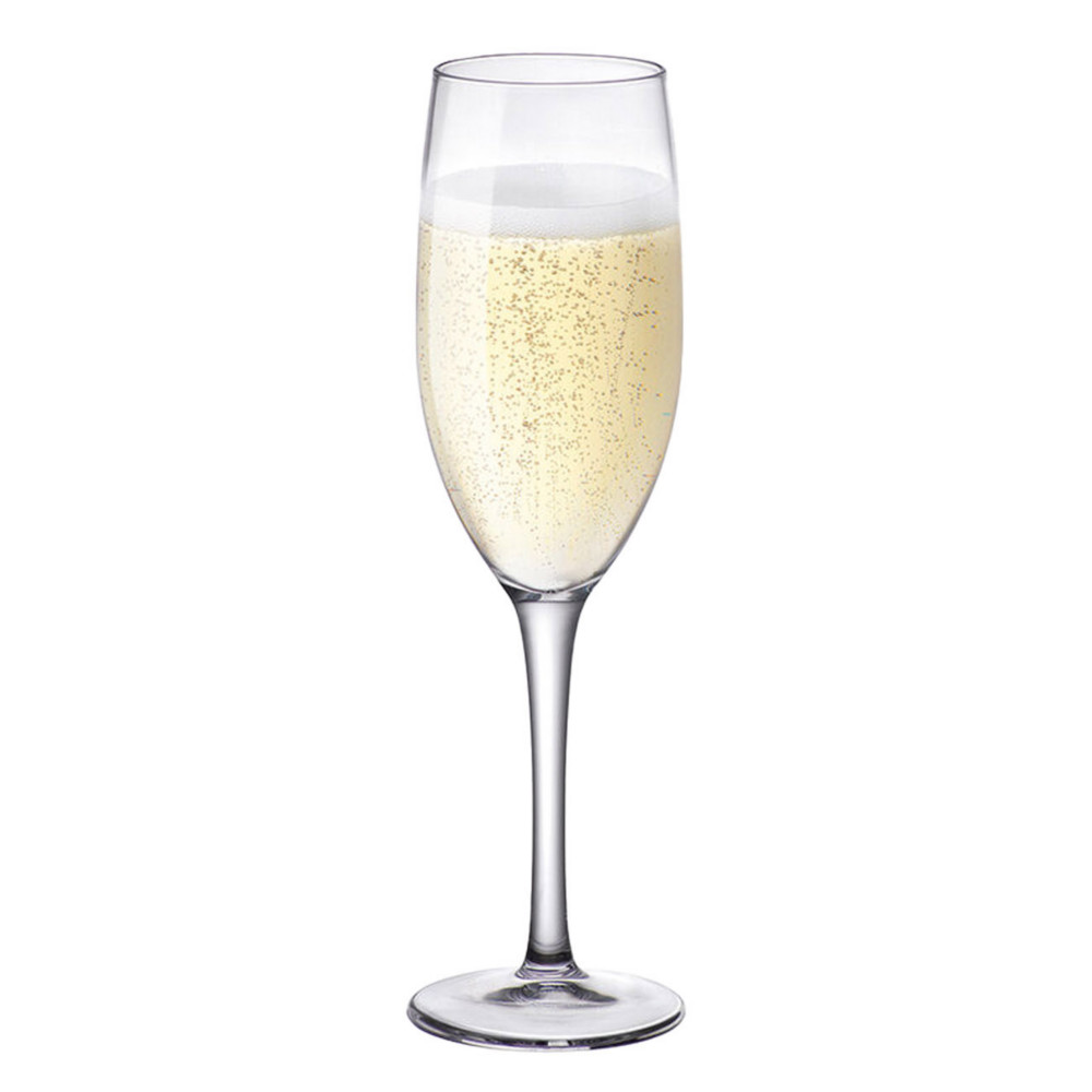 Flte  champagne en verre cristallin 16 cl - Lot de 6