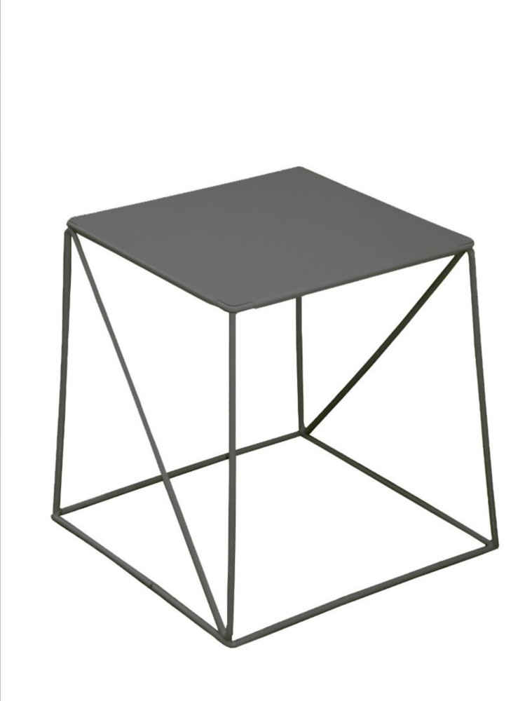 Table basse carre mtal SLIMI CUBO 40 x 40 cm - Noir