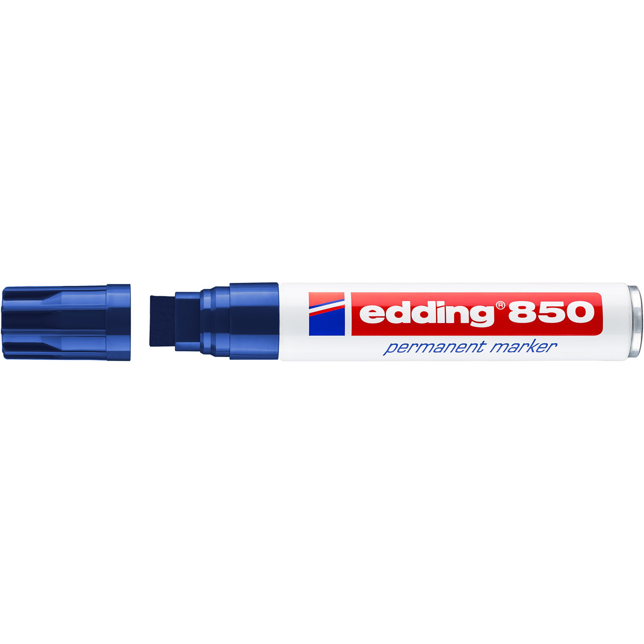 EDDING Marqueur 850 permanent - Pointe Biseautée Extra Large - Coloris Bleu