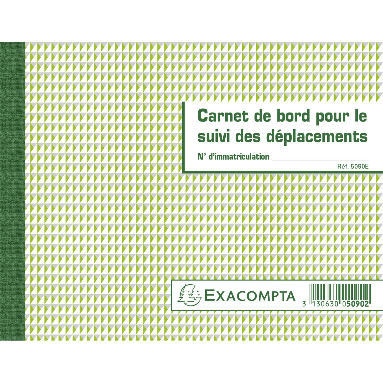 Exacompta Carnet de bord pour le suivi des déplacements Format 14 8x19 cm 64 pages