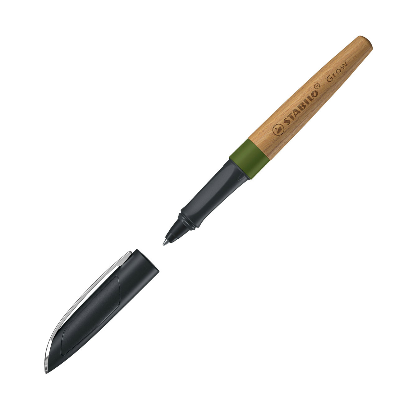 STABILO Stylo bille rechargeable Grow Corps en bois FSC Encre