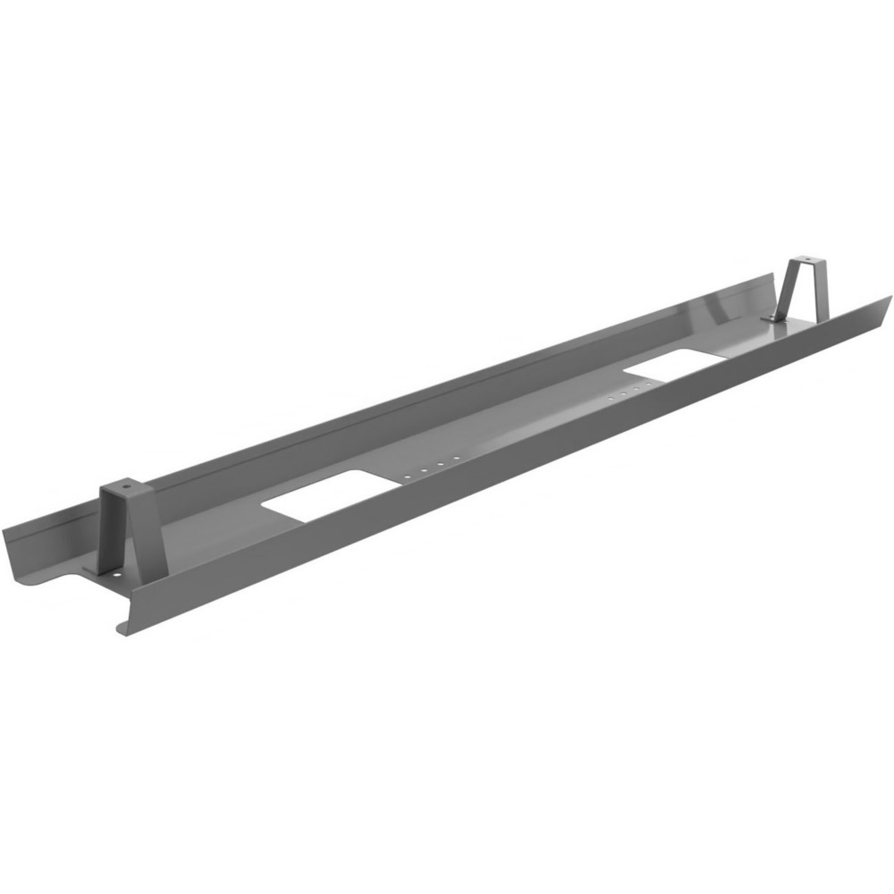 Goulotte mtal d'lectrification horizontale de cbles pour bureau L. 110 cm - Alu